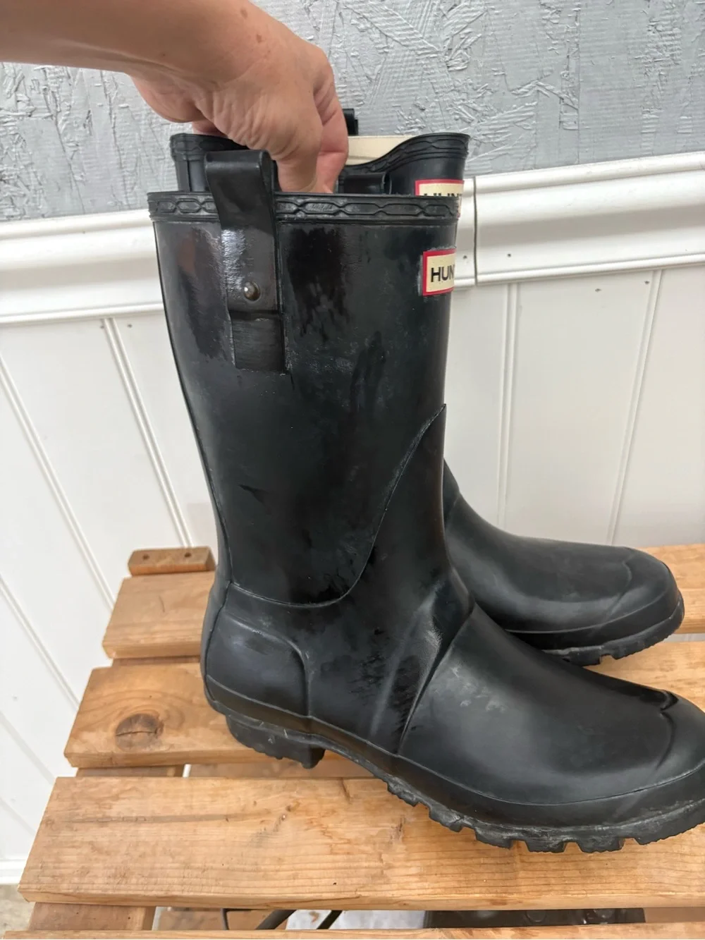 Hunter Black Men's Rain & Snow Boots